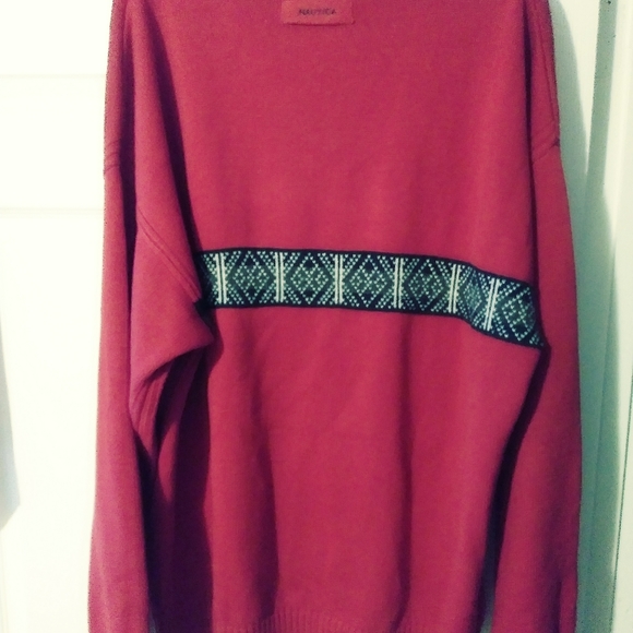 🍎NAUTICA SPORTY BIG MEN GIFTING A BRIGHT RED🍎NICE&NEW SWEATER. - Picture 4 of 6